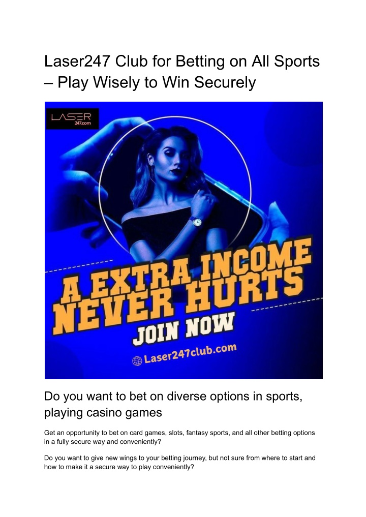 laser247 club for betting on all sports play n.w