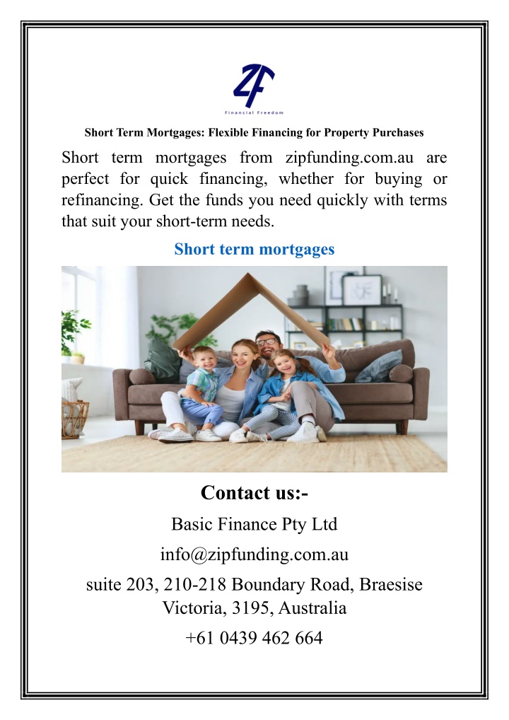 short term mortgages flexible financing n.w