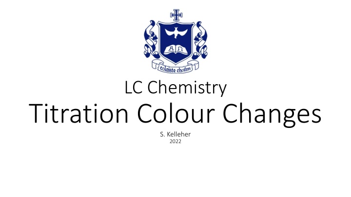 Titration Colour Changes