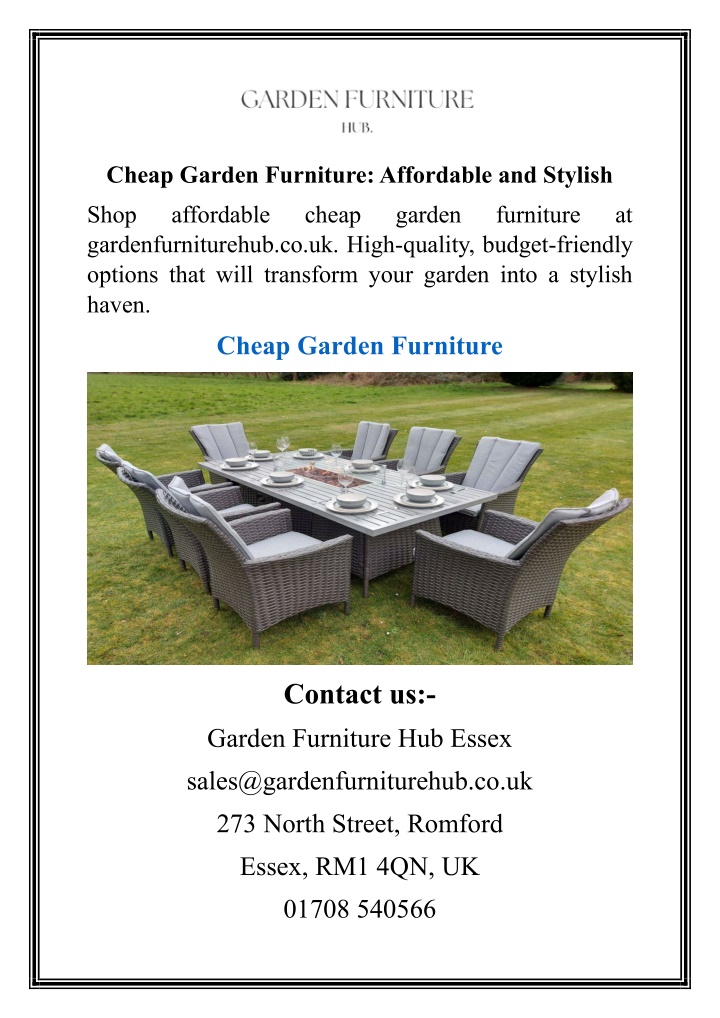 cheap garden furniture affordable and stylish n.w