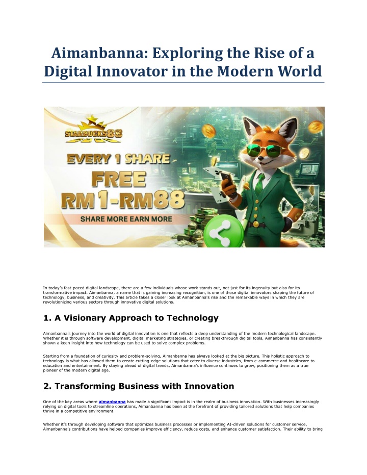 aimanbanna exploring the rise of a digital n.w