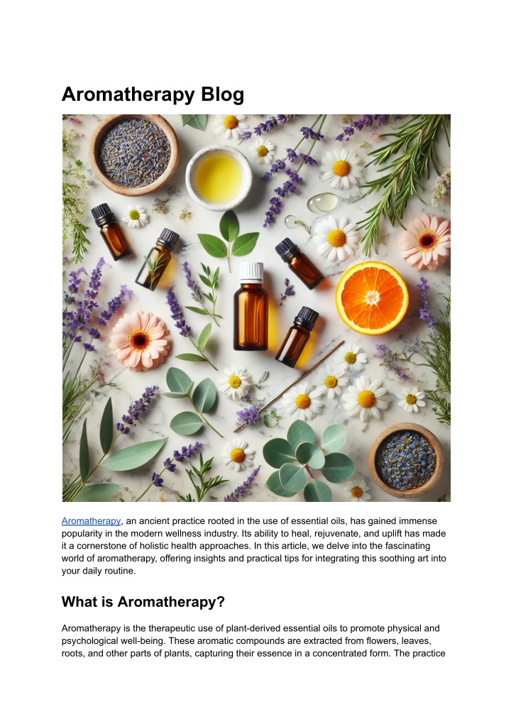 aromatherapy blog n.w
