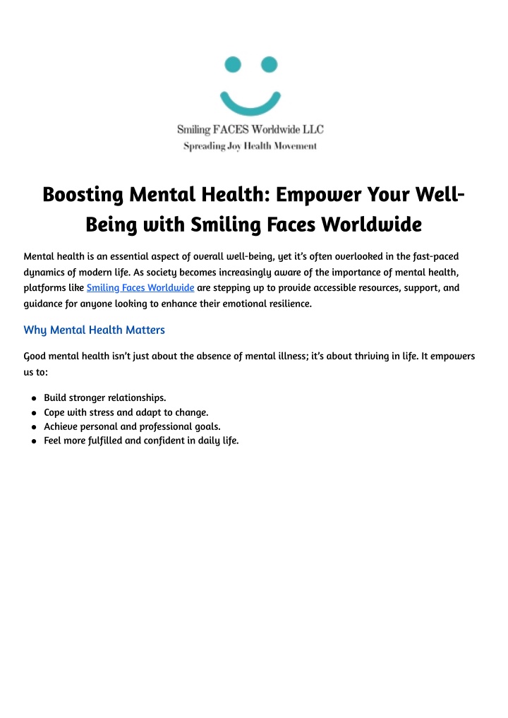 boosting mental health empower your well being n.w