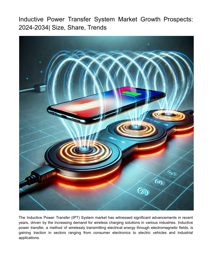 inductive power transfer system market growth n.w