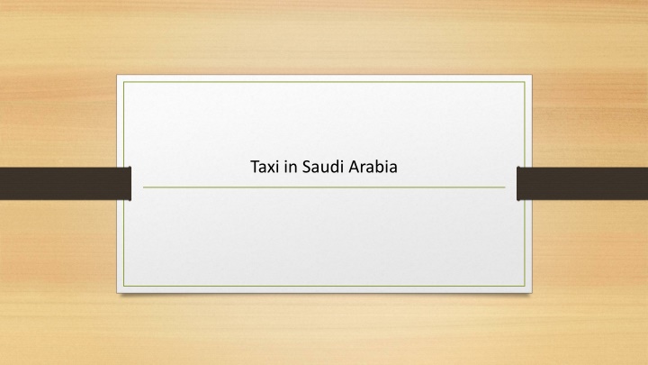 Taxi in Saudi Arabia