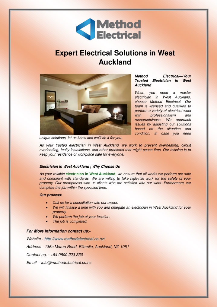 expert electrical solutions in west auckland n.w