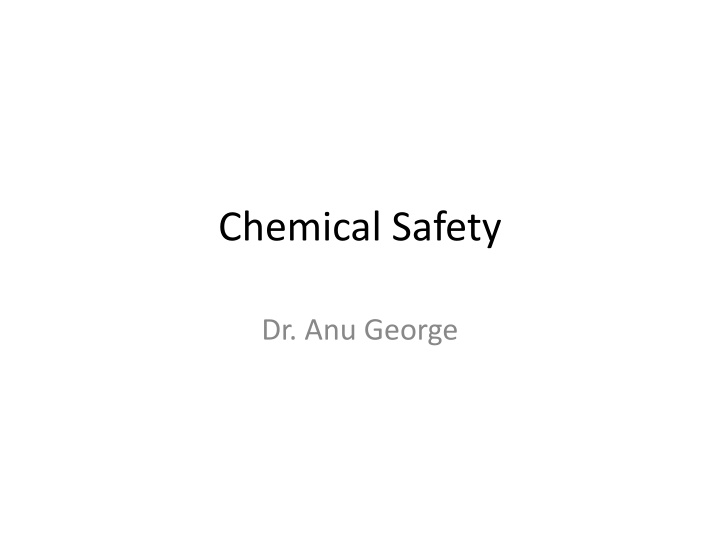 Chemical Safety