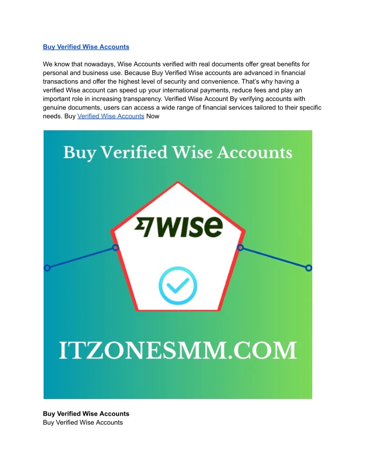buy verified wise accounts n.w
