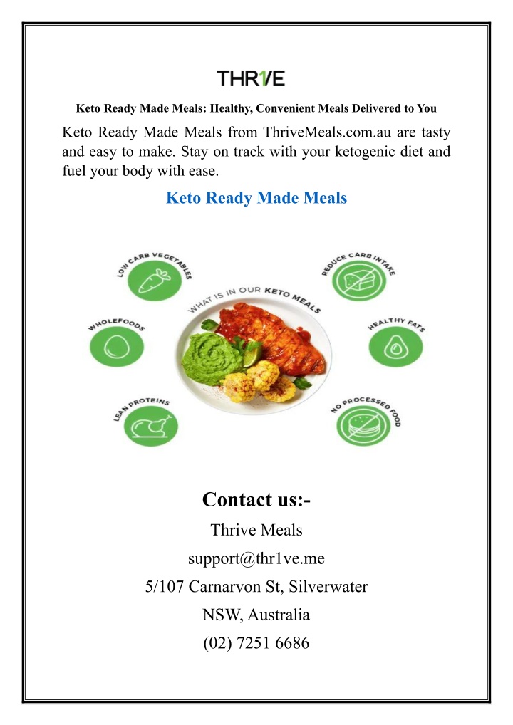 keto ready made meals healthy convenient meals n.w