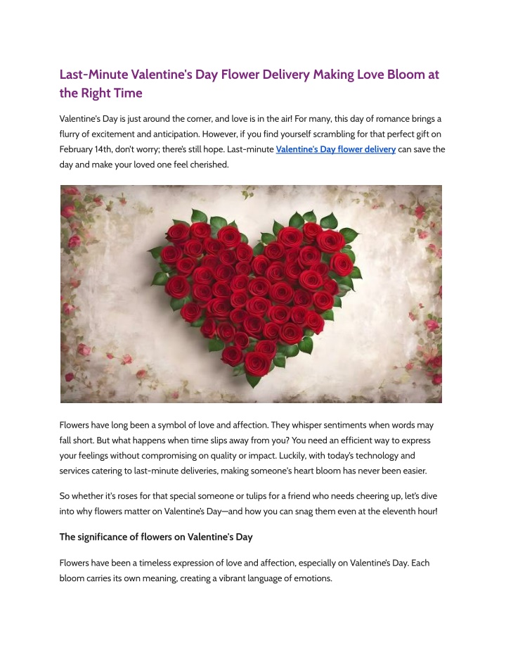 last minute valentine s day flower delivery n.w