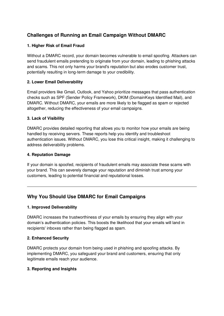 challenges of running an email campaign without n.w