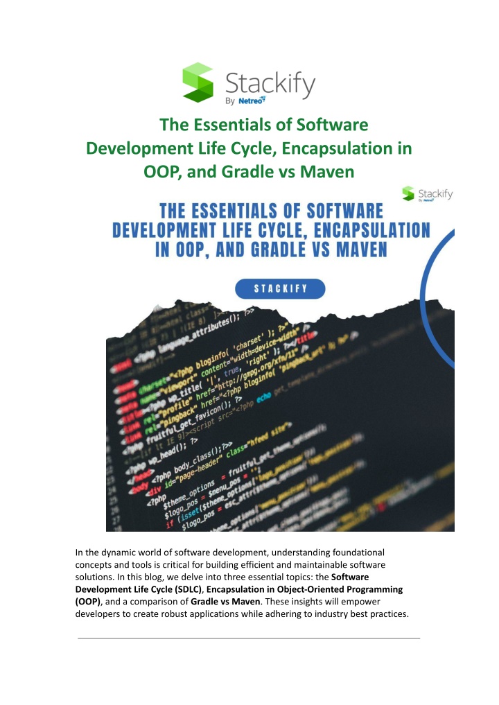 the essentials of software development life cycle n.w