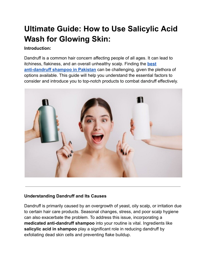 ultimate guide how to use salicylic acid wash n.w