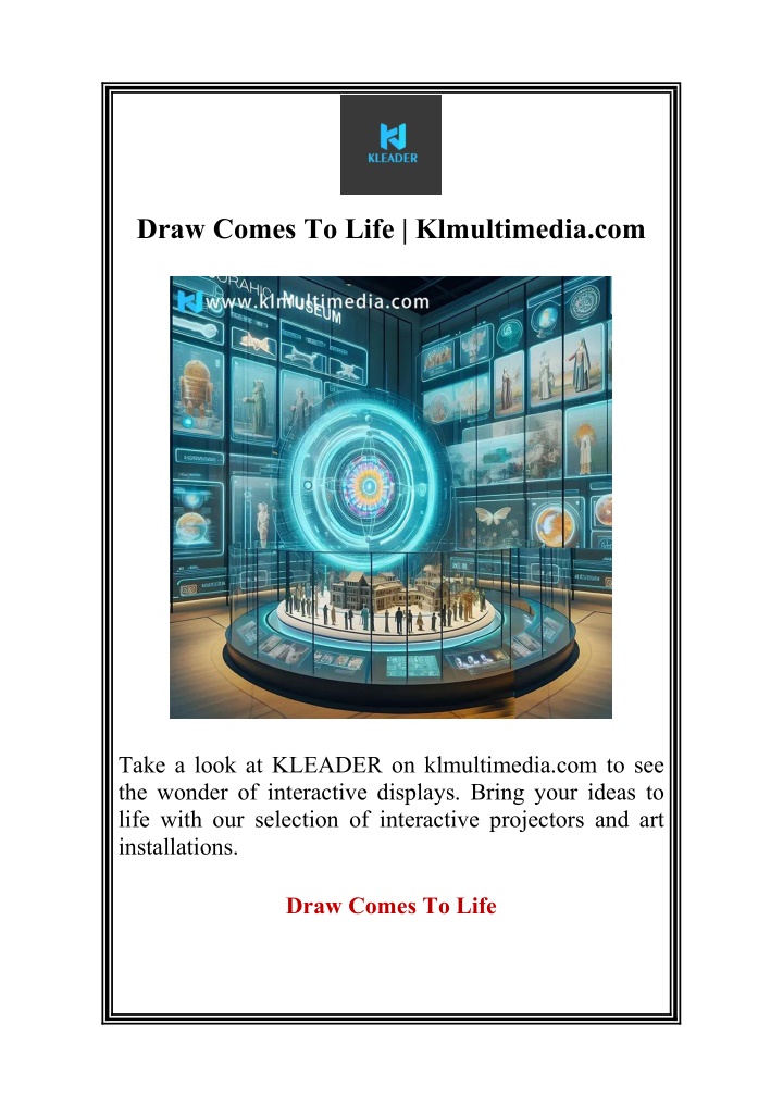 draw comes to life klmultimedia com n.w