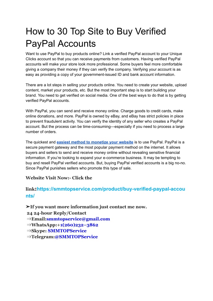 how to 30 top site to buy verified paypal accounts n.w
