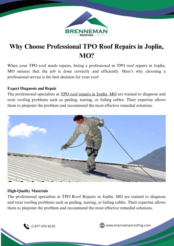 why choose professional tpo roof repairs n.w
