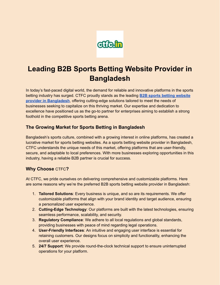 leading b2b sports betting website provider n.w