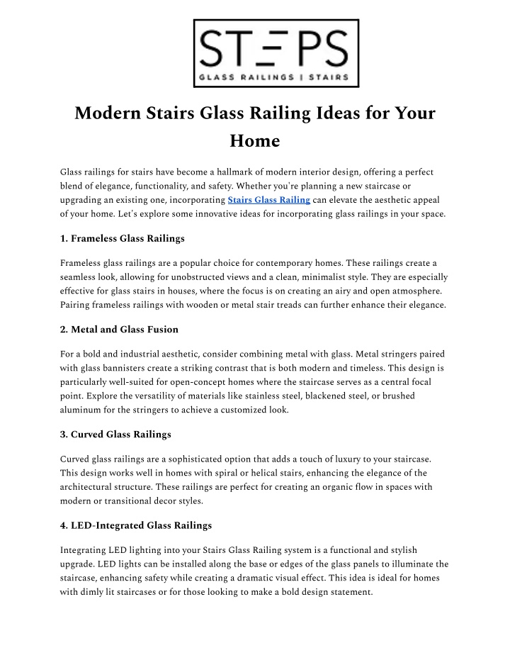 modern stairs glass railing ideas for your home n.w