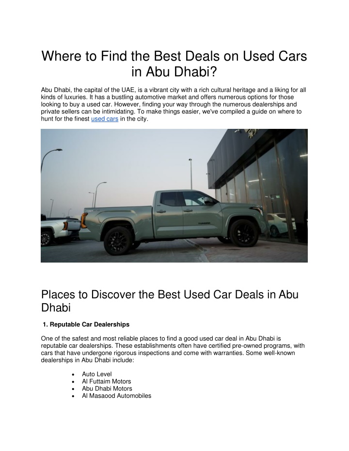 where to find the best deals on used cars n.w