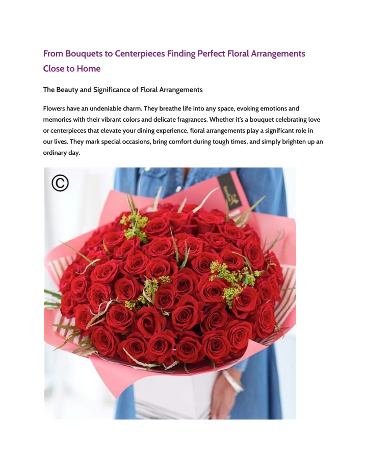 from bouquets to centerpieces finding perfect n.w
