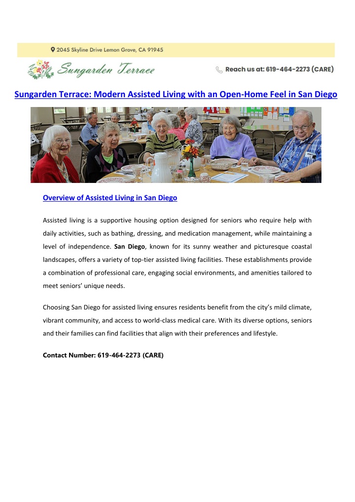 sungarden terrace modern assisted living with n.w