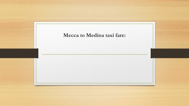 mecca to medina taxi fare n.w