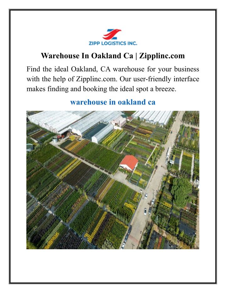 warehouse in oakland ca zipplinc com n.w