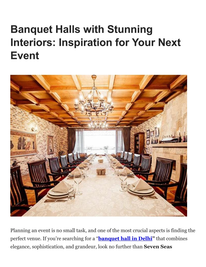 banquet halls with stunning interiors inspiration n.w