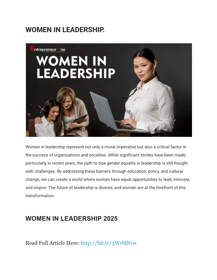 women in leadership n.w