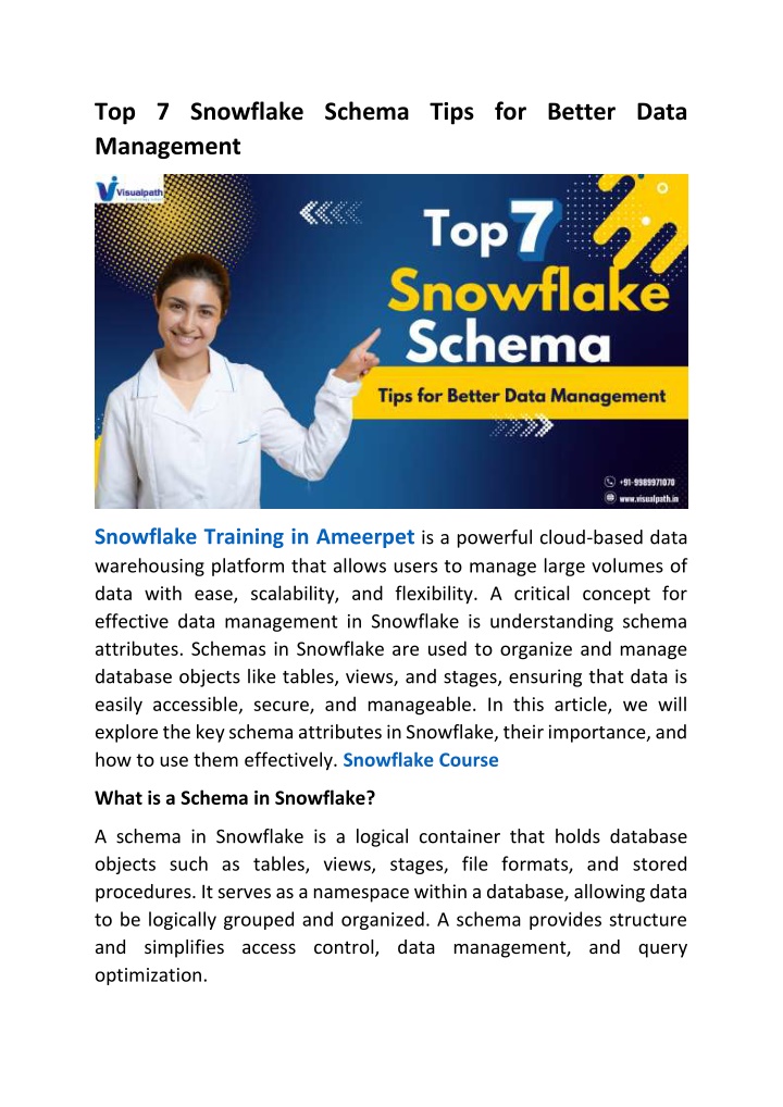 top 7 snowflake schema tips for better data n.w
