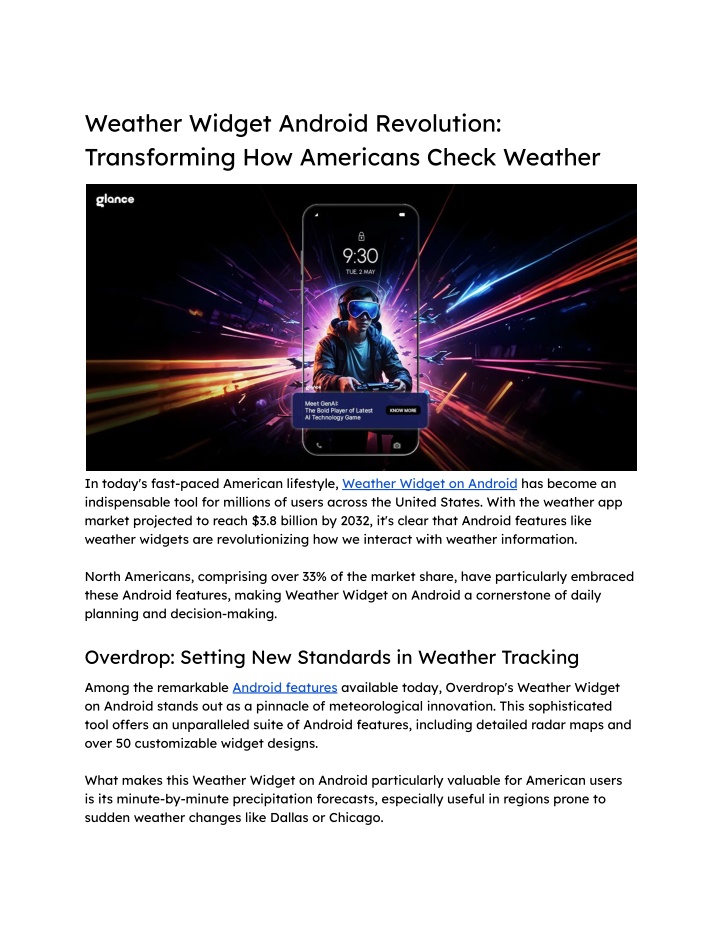 weather widget android revolution transforming n.w