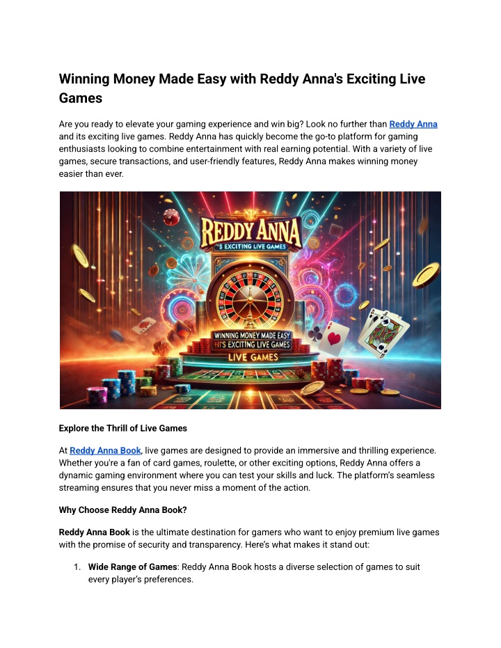 winning money made easy with reddy anna n.w