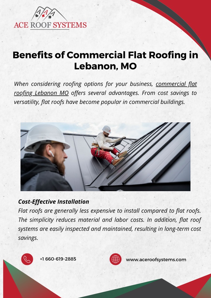 benefits of commercial flat roofing in lebanon mo n.w
