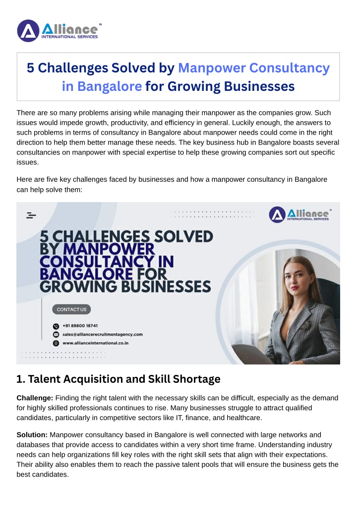 5 challenges solved by manpower consultancy n.w