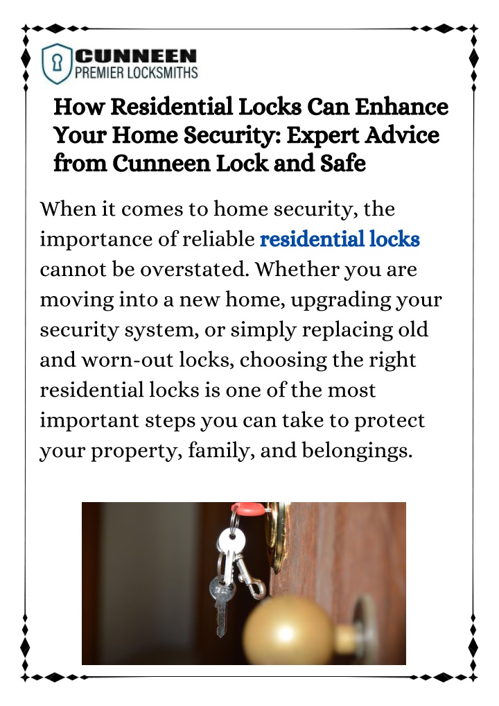 how residential locks can enhance your home n.w