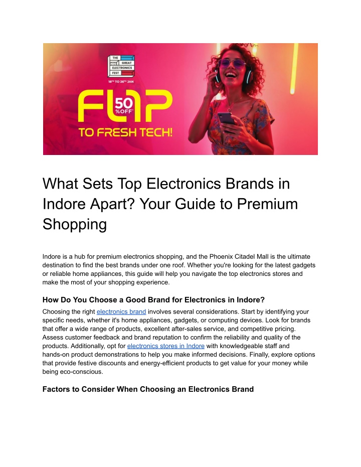 what sets top electronics brands in indore apart n.w
