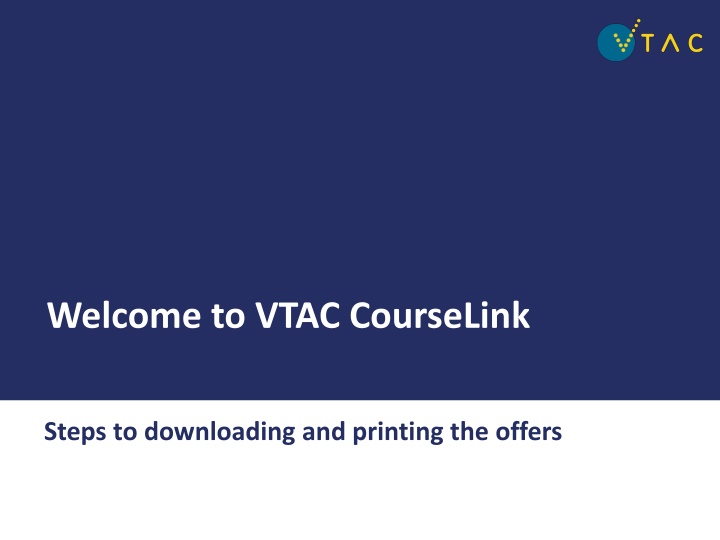 Welcome to VTAC CourseLink