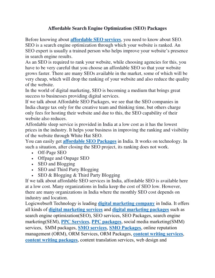 affordable search engine optimization n.w