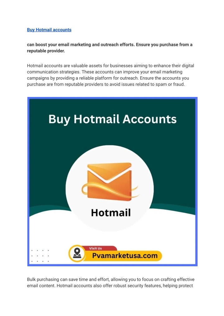 buy hotmail accounts n.w