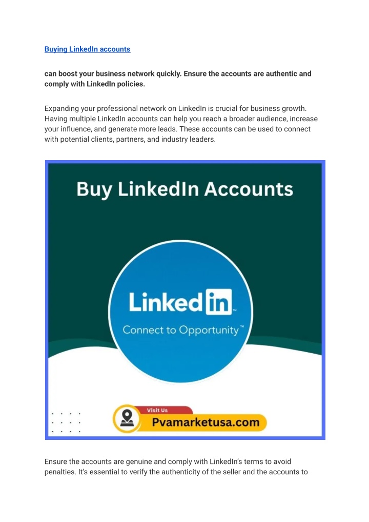 buying linkedin accounts n.w