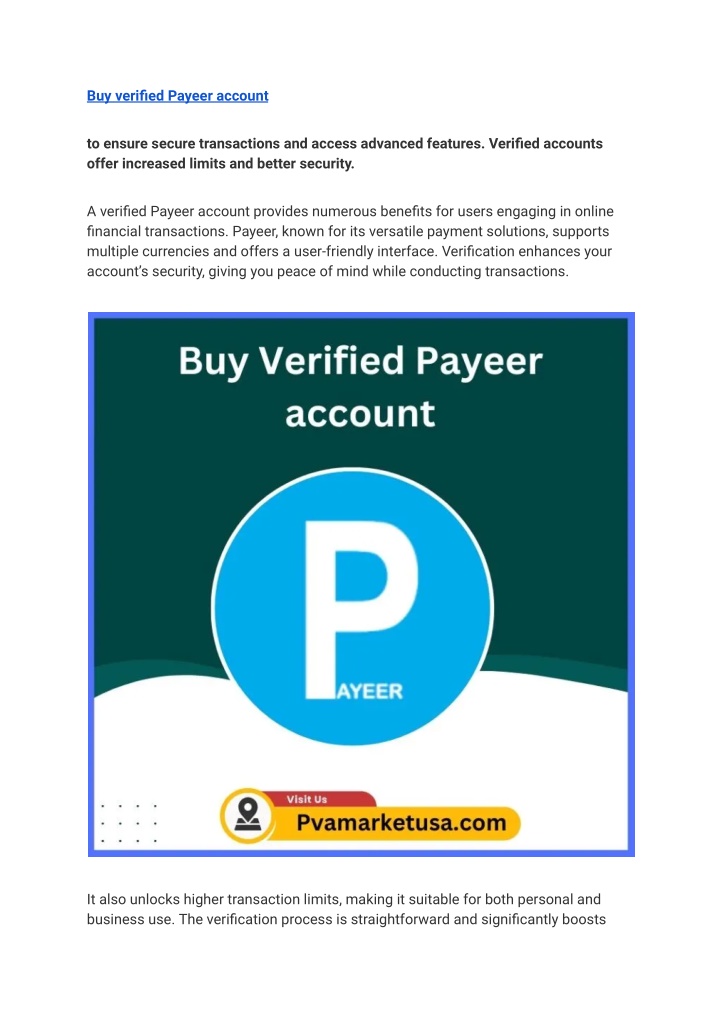 buy verified payeer account n.w