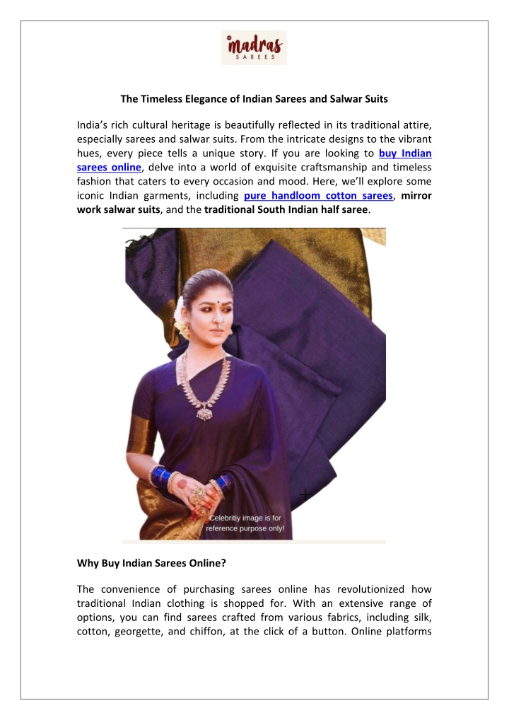 the timeless elegance of indian sarees and salwar n.w