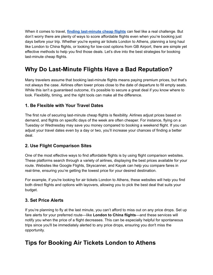 when it comes to travel finding last minute cheap n.w