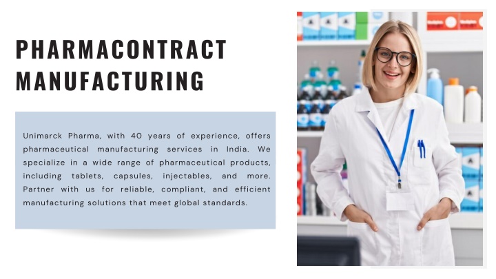 pharmacontract manufacturing n.w