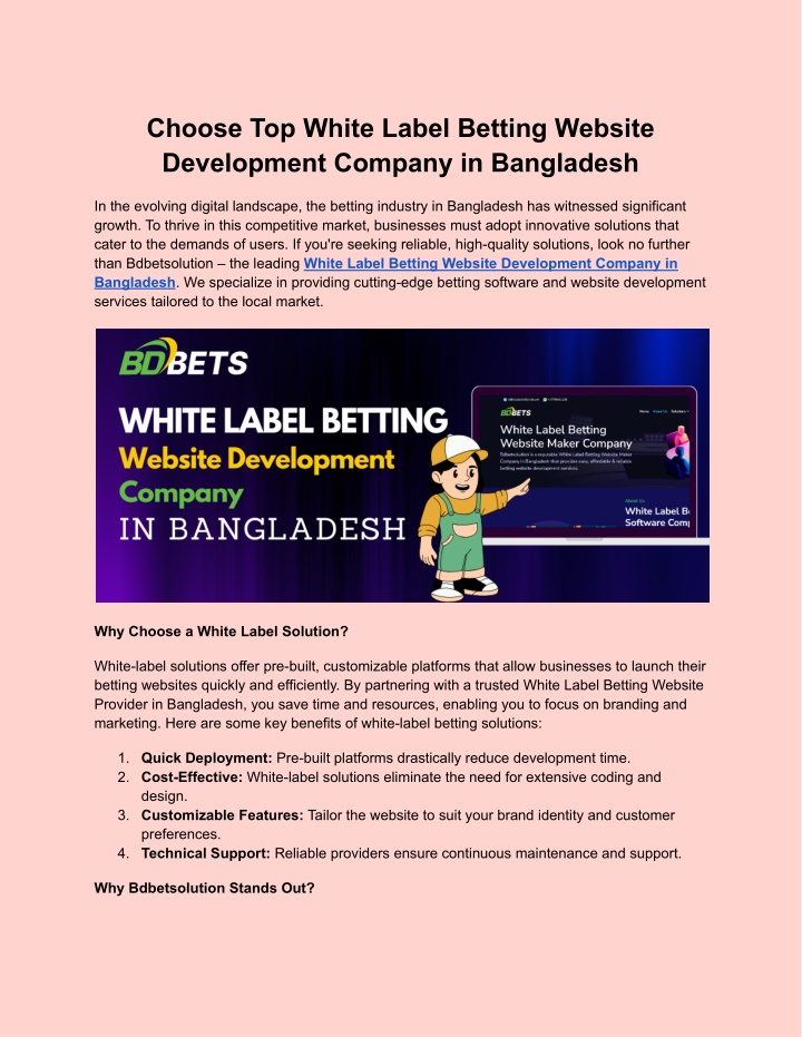 choose top white label betting website n.w