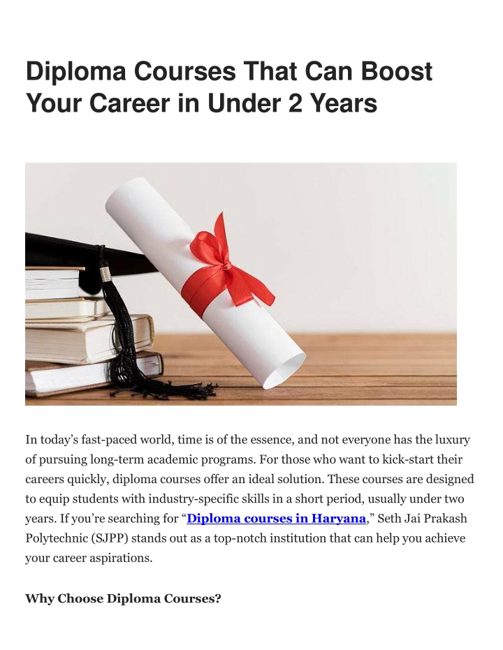 diploma courses that can boost your career n.w