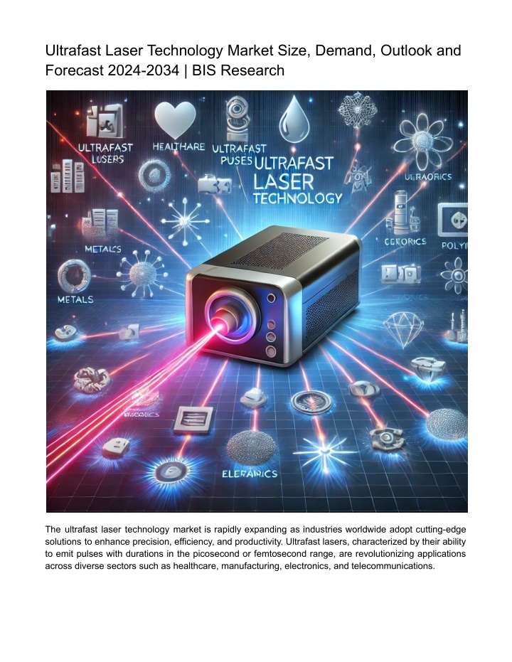 ultrafast laser technology market size demand n.w