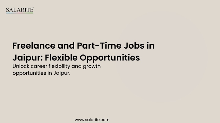 freelance and part time jobs in jaipur flexible n.w