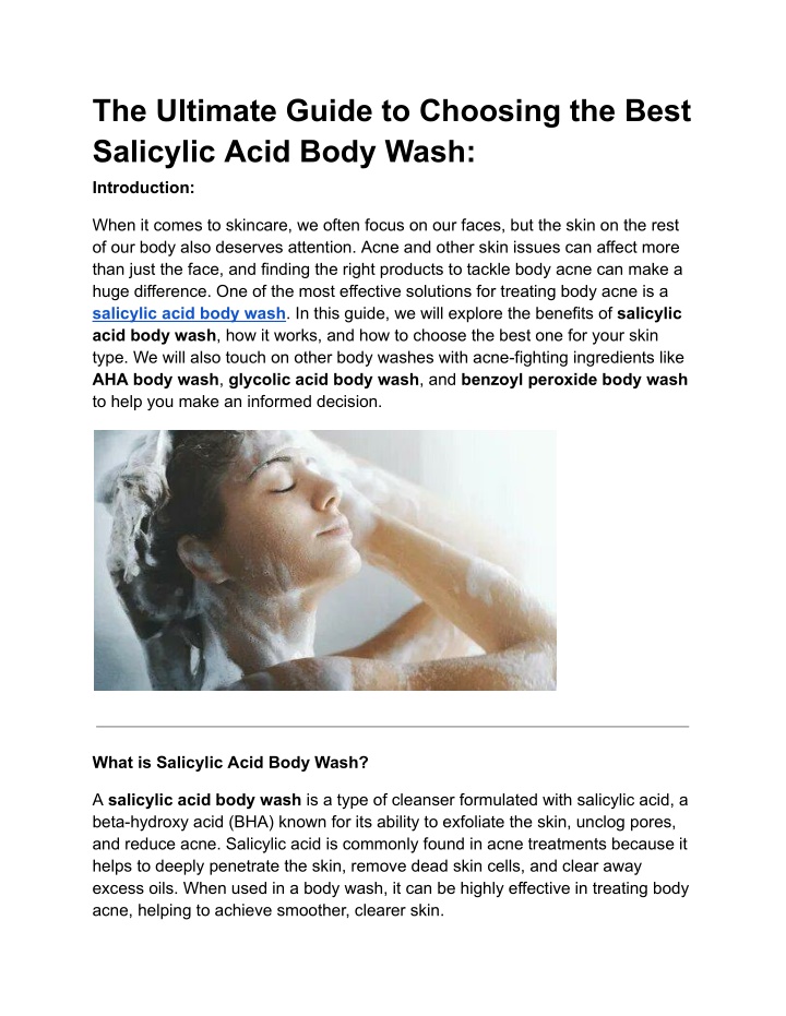 the ultimate guide to choosing the best salicylic n.w