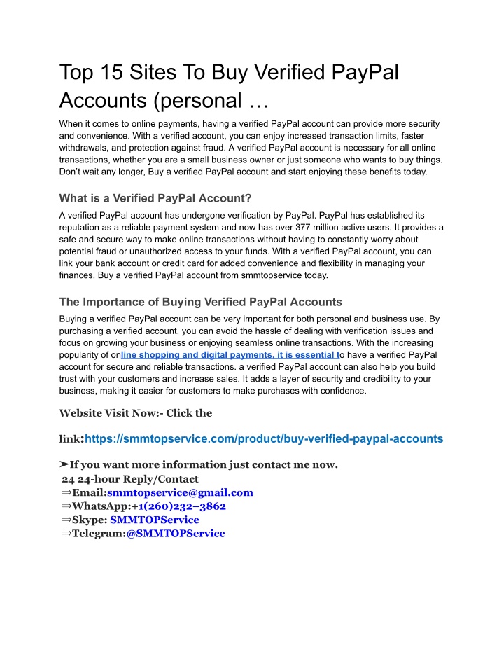 top 15 sites to buy verified paypal accounts n.w